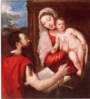 Tiziano: Madonna gyermekével és Szent Pállal